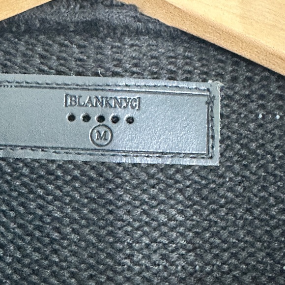 BLANKNYC Fitted Side Zip Faux Fur Collar Suede Leather Moto Sweater Jacket - Picture 7 of 13